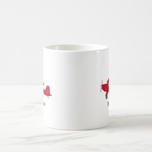 Mokken voor aangepaste Red Airplane Coffee Cups (Center)
