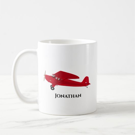 Mokken voor aangepaste  Red Airplane Coffee Cups (Links)