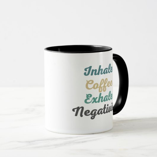 Mokken voor inhalatiecoffee Exhale negativiteit en (Voorkant rechts)