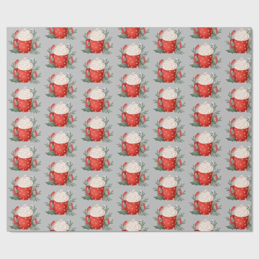 Mokken voor kerstcacao cadeaupapier (Vlak)