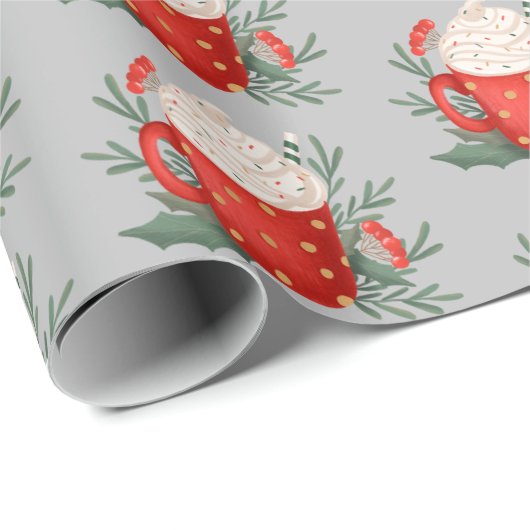 Mokken voor kerstcacao cadeaupapier (Rol Hoek)