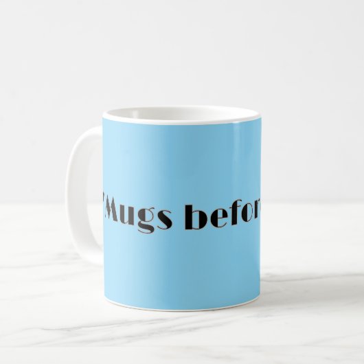 "Mokken voor knuffels." Koffiemok (Voorkant links)