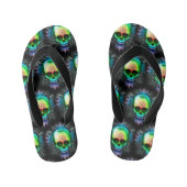 Mokken voor schedelpsychedelic Trippy Explosion Kinder Teenslippers (Voetbed)