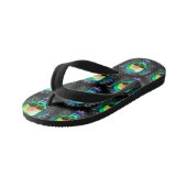 Mokken voor schedelpsychedelic Trippy Explosion Kinder Teenslippers (Schuin)