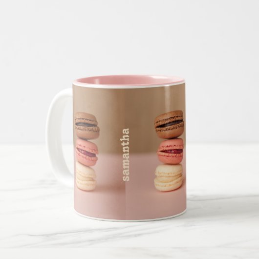 Mokken voor speciale Macaroons-monogram (Voorkant links)