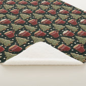 Mokken voor warme chocolademelk en kerstboomkoekje sherpa deken (3/4)