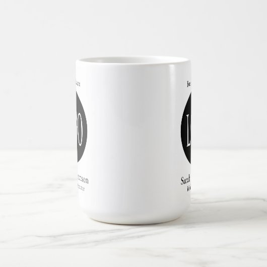 Mokken voor zwarte en witte aangepaste Logo Koffie (Center)