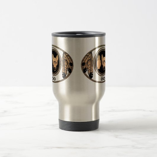 Mokken Wolf Native Art Travel Mugs (Center)