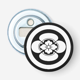Mokko in een cirkel button flesopener
