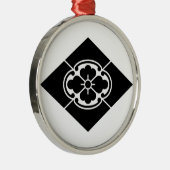 Mokko in ruitvorm metalen ornament (Rechts)