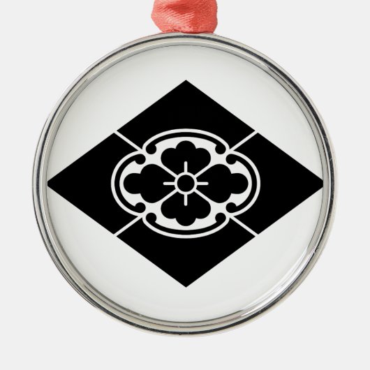 Mokko in ruitvorm metalen ornament (Voorkant)