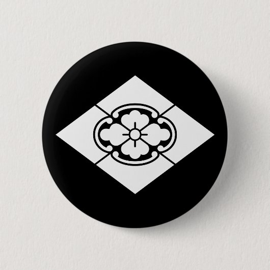 Mokko in ruitvorm ronde button 5,7 cm (Voorkant)