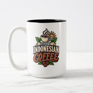 Mokkop met Indonesische Koffie Vintage Tweekleur Tweekleurige Koffiemok