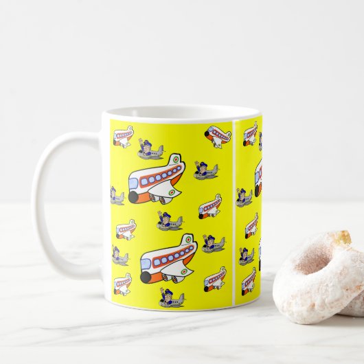 mokkoppen vliegtuigen koffiemok (Met donut)