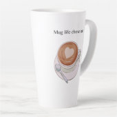 Mokleven koos mij Minimalistische Latte Mok (Rechterhoek)