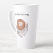 Mokleven koos mij Minimalistische Latte Mok (Linkerhoek)