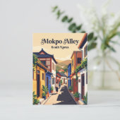 Mokpo Oude Stad Steeg District Zuid-Korea Briefkaart (Staand voorkant)