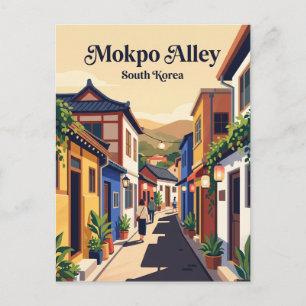 Mokpo Oude Stad Steeg District Zuid-Korea Briefkaart