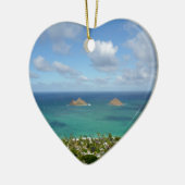 Moks voor de kust van Lanikai Keramisch Ornament (Links)