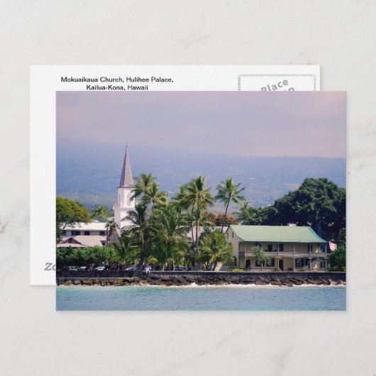 Mokuaikaua Church, Hulihee Palace, Kailua-Kona, Briefkaart (Voorkant / Achterkant)