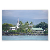 Mokuaikaua kerk, Hulihee paleis, Kailua-Kona, HI Foto Afdruk (Voorkant)