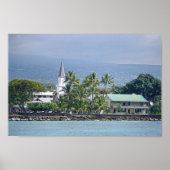 Mokuaikaua kerk, Hulihee paleis, Kailua-Kona, HI Poster (Voorkant)