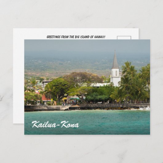Mokuaikaua kerk op het grote eiland Kailua Kona Briefkaart (Voorkant / Achterkant)