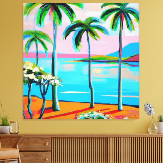 Mokuauia (geiteneiland) uitzicht Oahu art Canvas Afdruk (Insitu (Woonkamer))