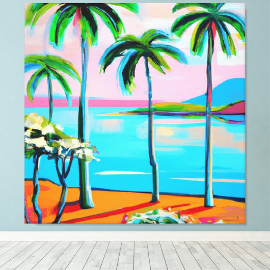 Mokuauia (geiteneiland) uitzicht Oahu art Canvas Afdruk (Insitu (Houten vloer))