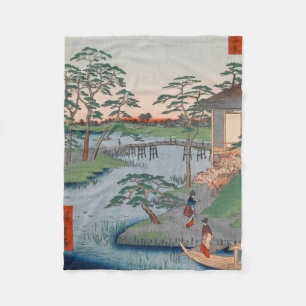 Mokuboji Temple  Ukiyo-e Japanse kunst Fleece Deken