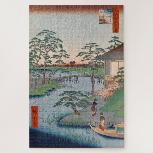 Mokuboji Temple Ukiyo-e Japanse kunst Legpuzzel (Verticaal)