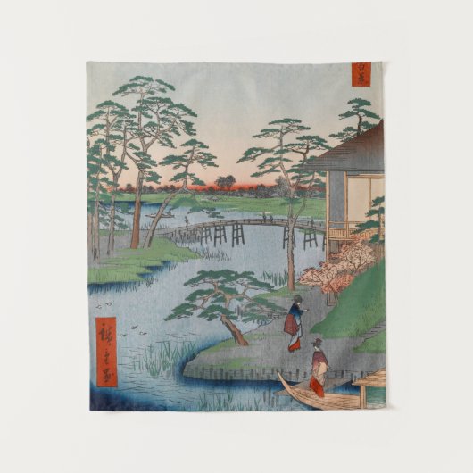 Mokuboji Temple  Ukiyo-e Japanse kunst Wandkleed (Voorkant)