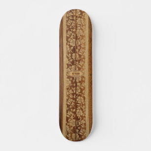 Mokuleia Aanpasbare Vintage Surf Nep Hout Persoonlijk Skateboard