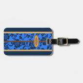 Mokuleia Hawaiian Faux Wood Monogram Surfboard Bagagelabel (Voorkant horizontaal)