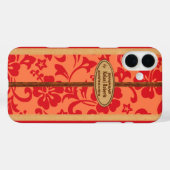 Mokuleia Hawaiian Faux Wood Monogram Surfboard Case-Mate iPhone Case (Achterkant (horizontaal))