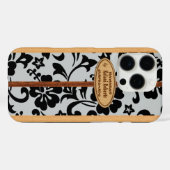 Mokuleia Hawaiian Faux Wood Monogram Surfboard Case-Mate iPhone Case (Achterkant (horizontaal))
