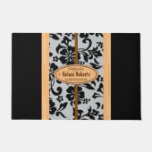 Mokuleia Hawaiian Faux Wood Monogram Surfboard Deurmat (Voorkant)