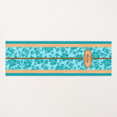 Mokuleia Hawaiian Hibiscus Monogram Surfboard Yogamat (Voorkant (horizontaal))