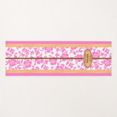 Mokuleia Hawaiian Hibiscus Monogram Surfboard Yogamat (Voorkant (horizontaal))