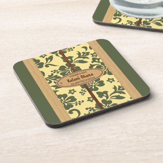 Mokuleia Surfboard Tiki Bar Onderzetters (Linkerzijde)