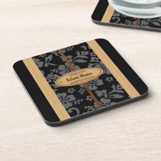 Mokuleia Surfboard  Tiki Bar Onderzetters (Linkerzijde)