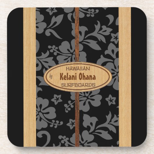 Mokuleia Surfboard  Tiki Bar Onderzetters (Voorkant)