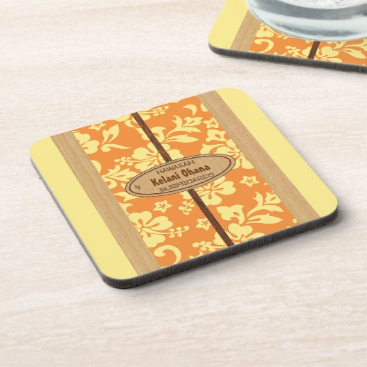 Mokuleia Surfboard  Tiki Bar Onderzetters (Linkerzijde)