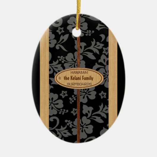 Mokuleia  Vintage Surfboard Ornament (Voorkant)