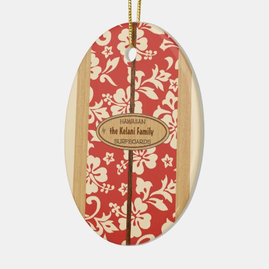 Mokuleia  Vintage Surfboard Ornament (Links)