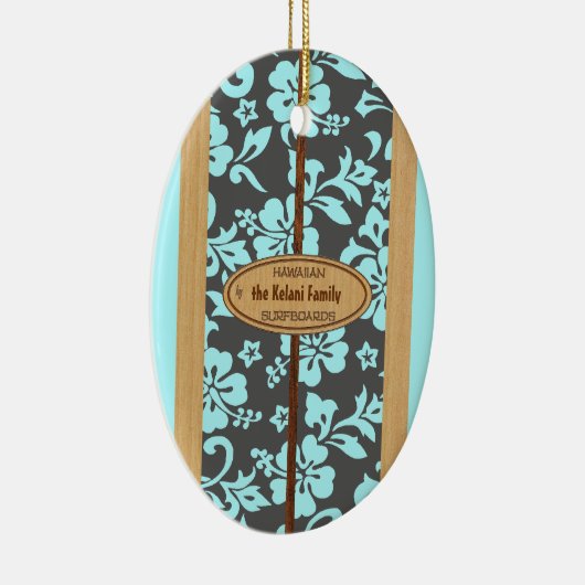 Mokuleia  Vintage Surfboard Ornament (Rechts)