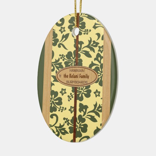 Mokuleia  Vintage Surfboard Ornament (Links)