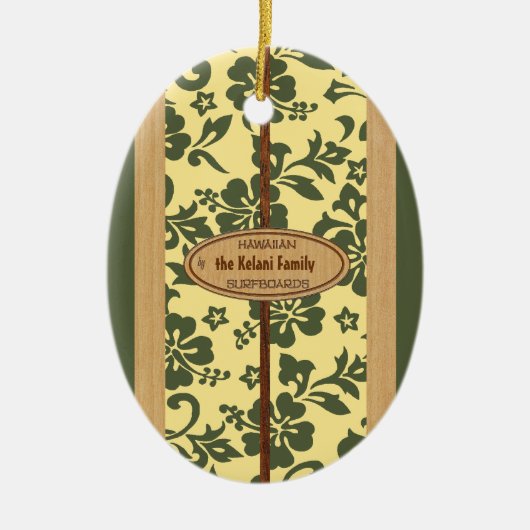 Mokuleia  Vintage Surfboard Ornament (Voorkant)