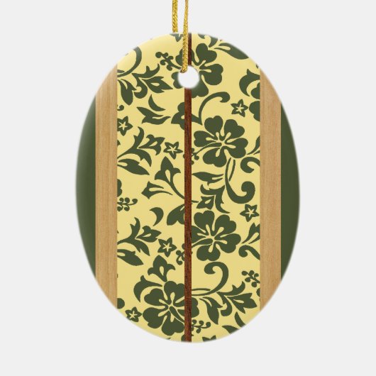 Mokuleia  Vintage Surfboard Ornament (Achterkant)