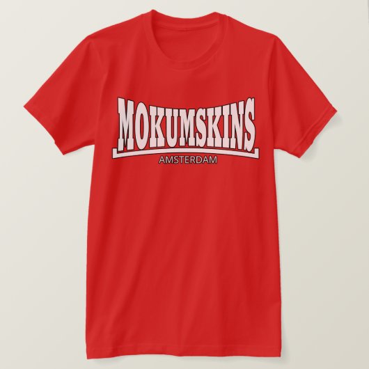 Mokumskins red white t-shirt (Design voorkant)